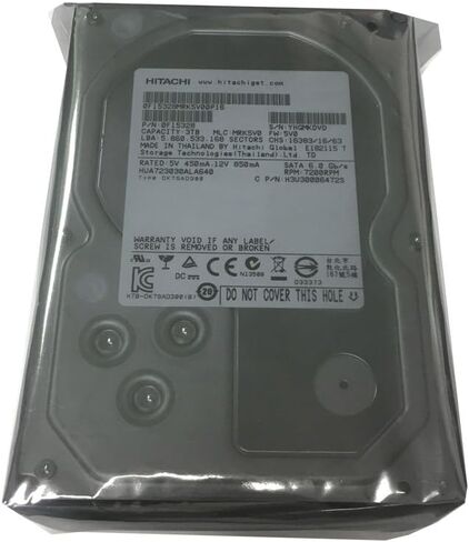 HGST Ultrastar 3TB 7200 RPM 64MB Cache SATA III 6.0Gb/s 3.5in Internal Hard Drive for NAS, RAID, Surveillance Storage -HUA723030ALA640 (Renewed) w/3 Year Warranty in Kuwait