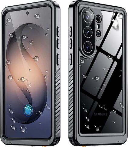 SPIDERCASE Designed for Samsung Galaxy S26 Ultra Case Waterproof,Built-in Screen & Camera Lens Protector[IP68 Underwater] [Military Grade Shockproof] Full Body Protection Phone Case,Black/Clear in Kuwait