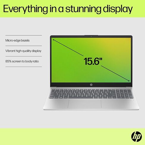 HP 15.6" FHD Laptop 2026 Edition with Copilot AI, 16GB RAM, 512GB SSD, Intel Processor, Long Battery Life, Lightweight, Windows 11 for Students & Office(Renewed) in Kuwait