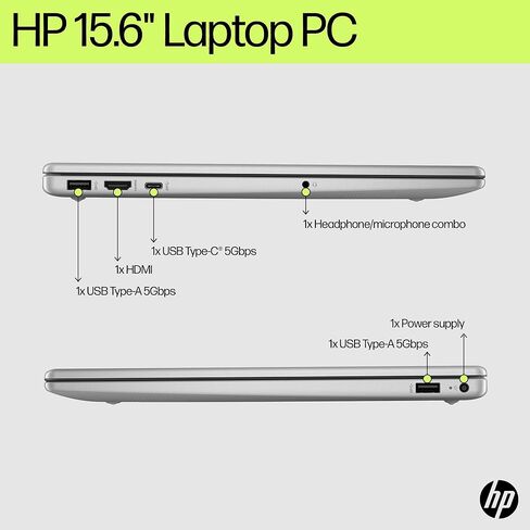 HP 15.6" FHD Laptop 2026 Edition with Copilot AI, 16GB RAM, 512GB SSD, Intel Processor, Long Battery Life, Lightweight, Windows 11 for Students & Office(Renewed) in Kuwait