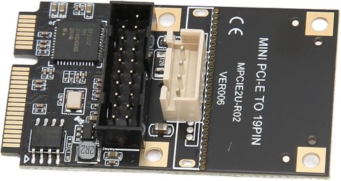 بطاقة توسيع SUNGOOYUE Mini PCIE إلى USB3.2 19Pin، نقل ثابت عالي السرعة بسرعة 5 جيجابت في الثانية عبر USB، مع شريحة تحكم رئيسية، لـ WINXP in Kuwait