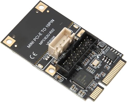بطاقة توسيع SUNGOOYUE Mini PCIE إلى USB3.2 19Pin، نقل ثابت عالي السرعة بسرعة 5 جيجابت في الثانية عبر USB، مع شريحة تحكم رئيسية، لـ WINXP in Kuwait