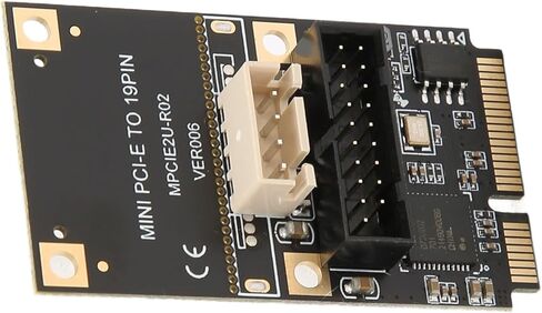 بطاقة توسيع SUNGOOYUE Mini PCIE إلى USB3.2 19Pin، نقل ثابت عالي السرعة بسرعة 5 جيجابت في الثانية عبر USB، مع شريحة تحكم رئيسية، لـ WINXP in Kuwait