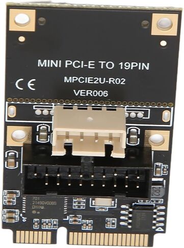 بطاقة توسيع SUNGOOYUE Mini PCIE إلى USB3.2 19Pin، نقل ثابت عالي السرعة بسرعة 5 جيجابت في الثانية عبر USB، مع شريحة تحكم رئيسية، لـ WINXP in Kuwait