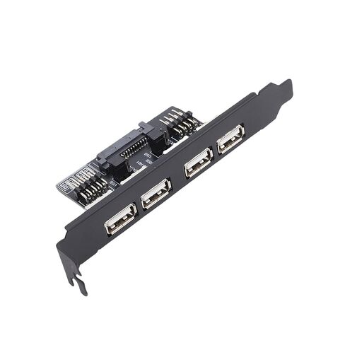 حامل Zunate PCI لمنافذ 9PIN إلى 4xUSB 2.0 المزدوجة، يضمن سهولة التثبيت والاتصال دون عناء، متوافق مع نظام التشغيل OS X، ويدعم نقل بسرعة 480 ميجا بت في الثانية in Kuwait