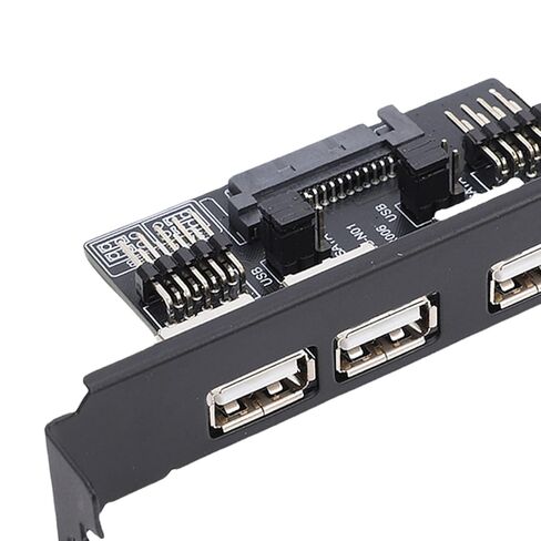 حامل Zunate PCI لمنافذ 9PIN إلى 4xUSB 2.0 المزدوجة، يضمن سهولة التثبيت والاتصال دون عناء، متوافق مع نظام التشغيل OS X، ويدعم نقل بسرعة 480 ميجا بت في الثانية in Kuwait
