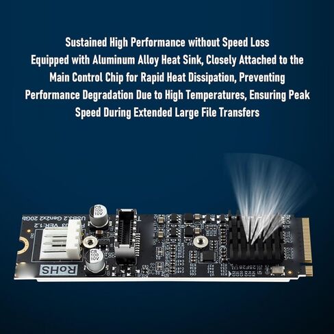 محول M.2 NVME إلى النوع E، بطاقة PCIe بسرعة 20 جيجابت في الثانية ومبدد حرارة، متوافق مع USB2.0 USB1.1 لتوسيع تخزين NAS لسطح المكتب in Kuwait