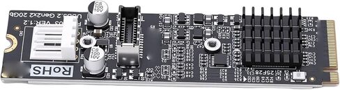 محول M.2 NVME إلى النوع E، بطاقة PCIe بسرعة 20 جيجابت في الثانية ومبدد حرارة، متوافق مع USB2.0 USB1.1 لتوسيع تخزين NAS لسطح المكتب in Kuwait