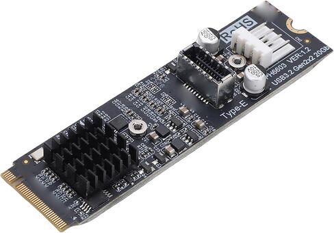 محول M.2 NVME إلى النوع E، بطاقة PCIe بسرعة 20 جيجابت في الثانية ومبدد حرارة، متوافق مع USB2.0 USB1.1 لتوسيع تخزين NAS لسطح المكتب in Kuwait