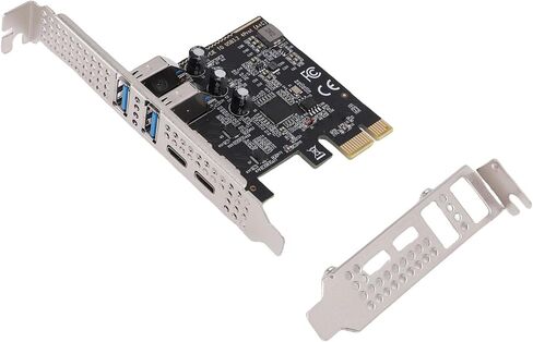 بطاقة PCIe USB 3.2، بطاقة توسيع PCIe إلى USB 3.2 Gen 1، عرض نطاق ترددي 20 جيجابت في الثانية مع منافذ من النوع C والنوع A، مثالية لأجهزة الكمبيوتر المكتبية in Kuwait