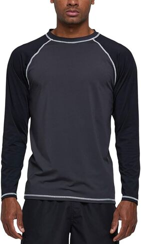 YuKaiChen Men's Rashguard Sun Shirts UPF 50+ UV Protection Long Sleeve Rash Guard Swim Shirt in Saudi Arabia
