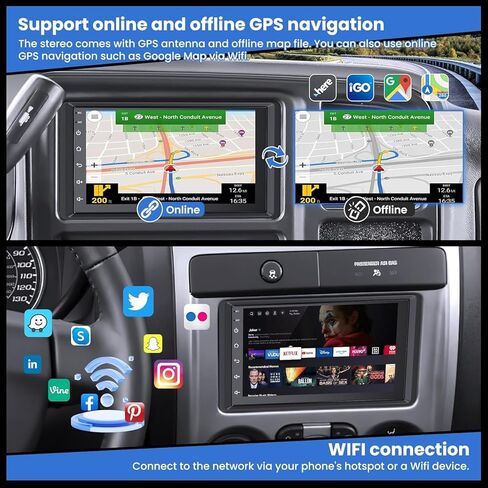 4G+64G Car Radio 8-core for 2003-2006 Chevrolet Chevy Silverado Impala Tahoe GMC Sierra Yukon, 7" IPS Touch Screen Car Stereo Build-in GPS, CarPlay/Android Auto, Backup Camera/DSP/SWC, Android 15. in Kuwait