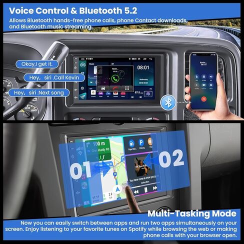 4G+64G Car Radio 8-core for 2003-2006 Chevrolet Chevy Silverado Impala Tahoe GMC Sierra Yukon, 7" IPS Touch Screen Car Stereo Build-in GPS, CarPlay/Android Auto, Backup Camera/DSP/SWC, Android 15. in Kuwait