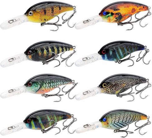 Fishing Lures for Freshwater and Saltwater,bass Lures Lifelike Fishing Lures for All Species, Swimbait for Relax Family Fishing, Must-Have for Lovely Anglers in Kuwait