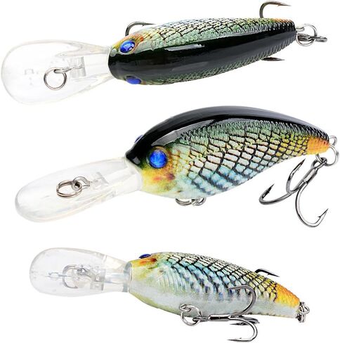 Fishing Lures for Freshwater and Saltwater,bass Lures Lifelike Fishing Lures for All Species, Swimbait for Relax Family Fishing, Must-Have for Lovely Anglers in Kuwait