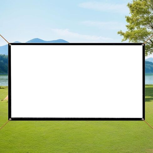 Soft Projector Screen 60 Inch 16:9-4K HD Projection Screen, Lightweight Foldable for Indoor Home Theater/Outdoor Movie Night, Easy Installation in Kuwait