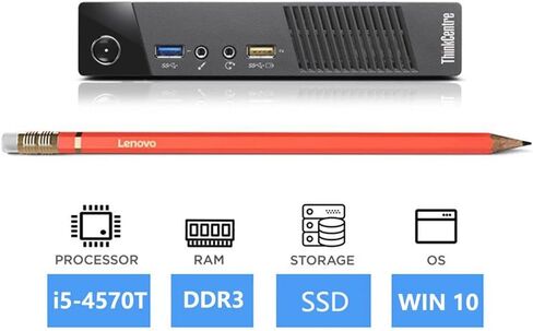 Lenovo ThinkCentre M73 Tiny Desktop Computer Mini PC, Intel Core i5-4570T up to 3.6GHz,16GB RAM,New 1TB SSD,WiFi Bluetooth,Wireless Keyboard and Mouse,Windows 10 Pro(Renewed) in Kuwait