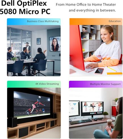 Dell OptiPlex 5080 Mini Business Desktop PC, Intel Core i5-10500, 16GB RAM, 512GB SSD, WiFi, Mouse, Keyboard, Windows 11 Pro (Renewed) in Kuwait