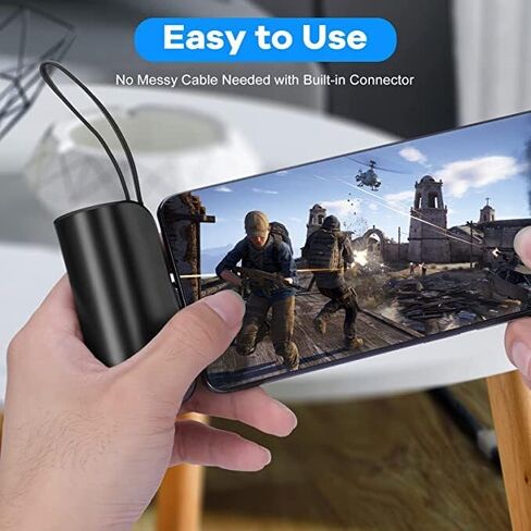 شاحن محمول مع موصل Lightning مدمج متوافق مع iPhone - 100 جرام صغير جدًا، تصميم خفيف الوزن، أبيض in Kuwait