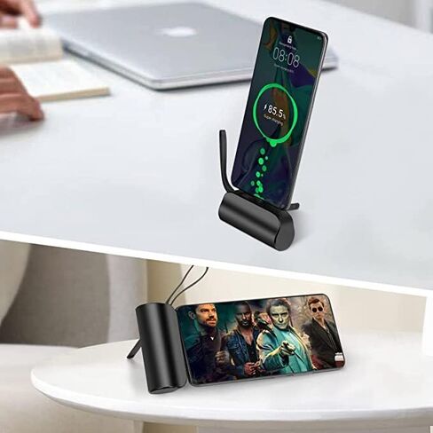 شاحن محمول مع موصل Lightning مدمج متوافق مع iPhone - 100 جرام صغير جدًا، تصميم خفيف الوزن، أبيض in Kuwait