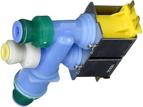 صمام مدخل المياه المزدوج للثلاجة يستبدل لـ Maytag MFI2568AES MFI2568AEQ MFI2568AEB MFI2568AEB12 MFI2568AEB13 MFI2568AEQ12 MFI2568AEQ13 MFI2568AES12 MFI2568AES13 MFI2568AEW الفريزر السفلي in Kuwait
