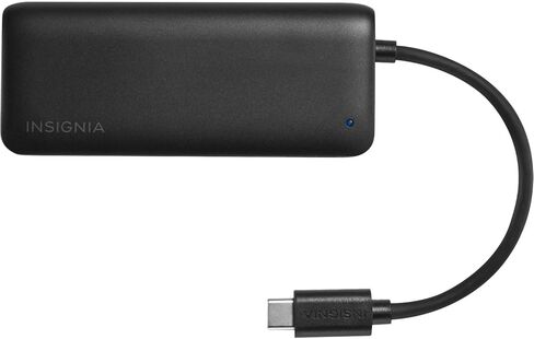 موزع USB-C بـ 4 منافذ من Insignia، نقل سريع للبيانات، موسع موزع USB لأجهزة الكمبيوتر المحمول، Xbox، محرك فلاش، HDD، وحدة التحكم، الطابعة، الكاميرا، MacBook، Surface، الكمبيوتر الشخصي، أسود in Kuwait