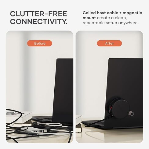 محور Satechi OntheGo 7 في 1 USB-C وماوس بلوتوث مع بطارية USB C قابلة لإعادة الشحن، صغير الحجم ومحمول لأجهزة الكمبيوتر المحمول والكمبيوتر اللوحي وأجهزة Mac وWindows in Kuwait