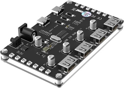 إصدار جديد من 4 منافذ USB 2.0 مع 3528 مصباح LED ملون وطاقة مساعدة للكمبيوتر الشخصي والكمبيوتر المحمول ولوحة المفاتيح والماوس ومحركات الأقراص الصلبة، متوافق مع أنظمة التشغيل Windows وMac OS X وLinux in Kuwait