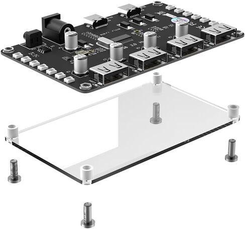 إصدار جديد من 4 منافذ USB 2.0 مع 3528 مصباح LED ملون وطاقة مساعدة للكمبيوتر الشخصي والكمبيوتر المحمول ولوحة المفاتيح والماوس ومحركات الأقراص الصلبة، متوافق مع أنظمة التشغيل Windows وMac OS X وLinux in Kuwait