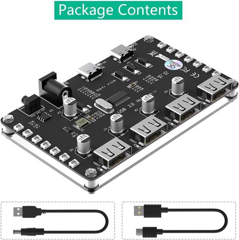 إصدار جديد من 4 منافذ USB 2.0 مع 3528 مصباح LED ملون وطاقة مساعدة للكمبيوتر الشخصي والكمبيوتر المحمول ولوحة المفاتيح والماوس ومحركات الأقراص الصلبة، متوافق مع أنظمة التشغيل Windows وMac OS X وLinux in Kuwait