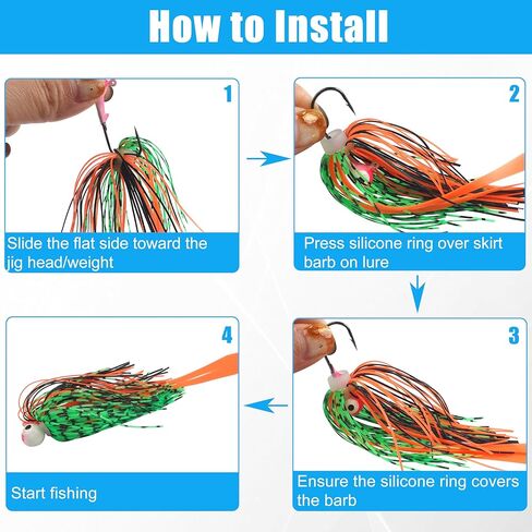 Silicone Jig Skirts Replacement 10pcs/20pcs Multi-Color DIY Fishing Lure Skirts for Spinnerbaits, Buzzbaits, Jig Spoons & Blade Baits in Kuwait