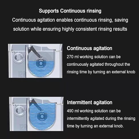 خزان معالجة الأفلام المضغوط لـ 120/135 فيلمًا - وحدة كاملة مع دعم التنظيف المتداول لسهولة التطوير in Kuwait