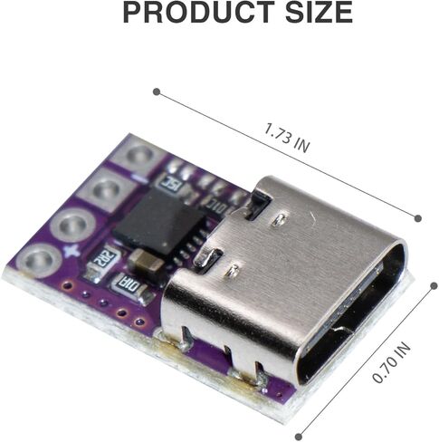 2 قطعة USB-C PD وحدة لوحة الزناد تدعم PD 2.0 3.0 إخراج DC 5V9V12V20V 100W مناسبة لشحن الكمبيوتر المحمول، بنوك الطاقة DIY، اختبار مصدر الطاقة in Kuwait