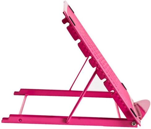 HOMSFOU Laptop Stand with Cooling Base Portable Folding Notebook Bracket for Comfortable Viewing Lightweight and Non-Slip Support for Use Pink in Kuwait