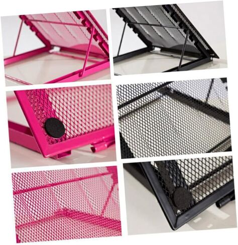 HOMSFOU Laptop Stand with Cooling Base Portable Folding Notebook Bracket for Comfortable Viewing Lightweight and Non-Slip Support for Use Pink in Kuwait