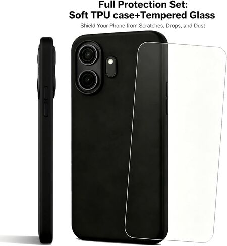 حافظة TCL Nxtpaper 70 Pro مع واقي شاشة [6.90 بوصة]، ممتص للصدمات مرن، غطاء TPU نحيف للغاية مضاد للخدش، أسود in Kuwait