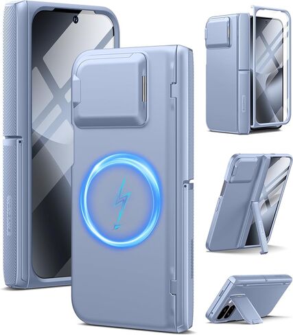 TONGATE Magnetic for Pixel 10 Pro Fold Case with Privacy Screen Protector, [Compatible with MagSafe] [with Camera Cover & Hinge Protection] Full-Body Rugged Stand Case for Google 10 Pro Fold, Black in Kuwait