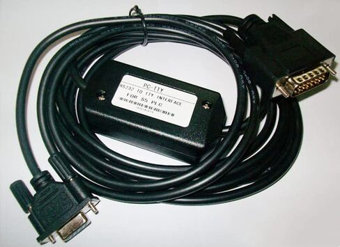 مناسب لكابل برمجة PC-TTY PLC، كابل تنزيل سلسلة بيانات S5 أسود (3 متر) in Kuwait