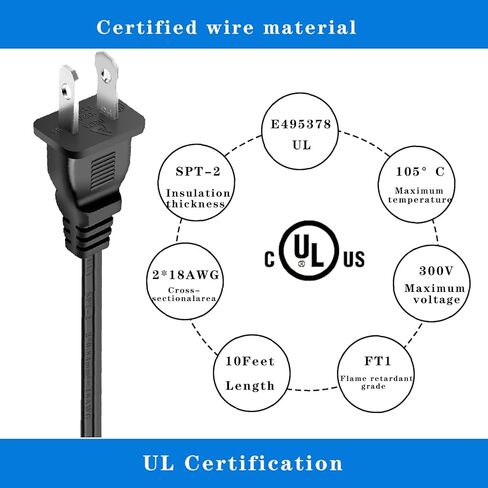 Power Cord Replacement for Brother/Singer/Pfaff Sewing Machine, Charger Cable 10 ft in Kuwait