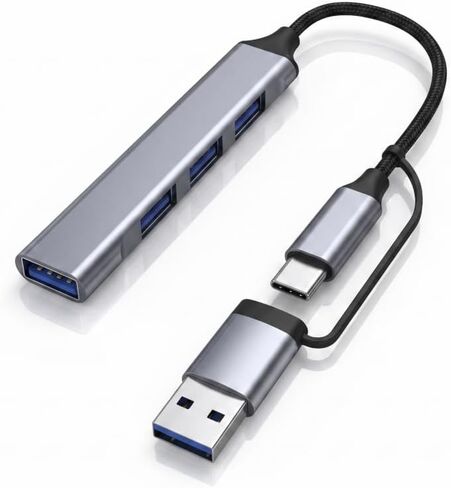 Syncpoint 4-Port USB C Hub with USB-A Adapter, 5Gbps Data Hub for Type C/USB-A Laptops, MacBook Pro/Air, PC and More in Kuwait