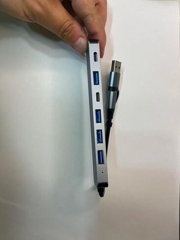 8-in-1 USB 3.0 Hub Dual Connector, Multiport USB Expansion Docking Station for Laptop, Type-C & USB Interface Splitter in Kuwait