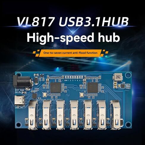 VL817 USB3.1 HUB Module 1-to-7 Port Hub Splitter for High-Speed SuperSpeed/Full Speed/Low Speed Device Compatibility in Kuwait