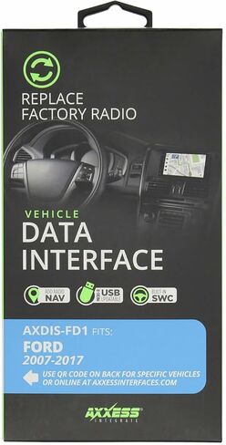 واجهة بيانات Axxess AXDIS-FD1 AXDIS-FD1 لمركبات مختارة من Ford 2007 وما فوق مع مجموعة تركيب SWC & Metra 95-5812 Double DIN تناسب مركبات Ford مختارة 2004-2019 - أسود. in Kuwait