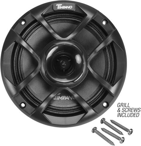 Timpano 6.5 Inch Car Coaxial Speaker 600 Watts Max TPT-CX6-4 TPRO, PRO Audio 2-Way 4 Ohm Premium Speaker, Grill Included - Great for Car Stereo Sound System (Single) in Kuwait
