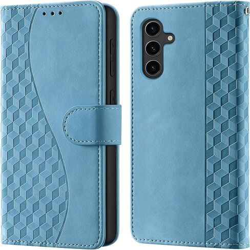 حافظة محفظة لهاتف Samsung Galaxy S25 Plus / S24 Plus مع حامل بطاقة، RFID تحجب فتحات الائتمان، غطاء هاتف مقاوم للصدمات مناسب لهاتف Samsung S25 Plus، تركواز in Kuwait
