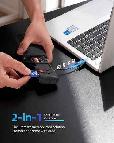 محول قارئ بطاقات SD عالي السرعة 2 في 1، USB 3.2، UHS-Ⅱ، نوع C، SD 4.0/Micro SD/TF/Nano وقارئ بطاقات وحامل للكاميرات والهواتف الذكية والطائرات بدون طيار وكاميرات الحركة in Kuwait