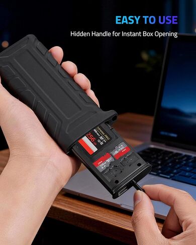 محول قارئ بطاقات SD عالي السرعة 2 في 1، USB 3.2، UHS-Ⅱ، نوع C، SD 4.0/Micro SD/TF/Nano وقارئ بطاقات وحامل للكاميرات والهواتف الذكية والطائرات بدون طيار وكاميرات الحركة in Kuwait