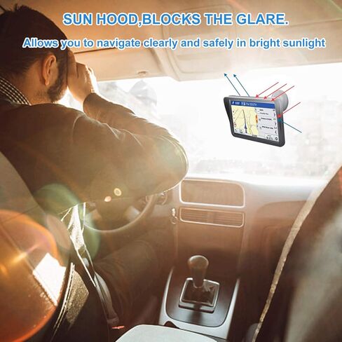 GPS Navigator for Car Truck RV,Navigation System 9 Inch Touchscreen with，2025 Maps (Free Lifetime Updates) Support Voice Turn Direction Guidance/Speed and Red Light Warning/Custom Truck Routing in Kuwait
