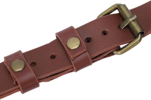 Camera Strap Leather, Adjustable Double Shoulder Harness for DSLR SLR Cameras, with 2 Buckle Clips, Photography Accessories (Shoulders-brown) in Kuwait