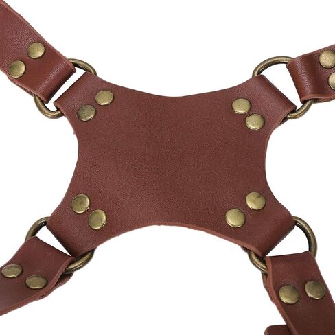 Camera Strap Leather, Adjustable Double Shoulder Harness for DSLR SLR Cameras, with 2 Buckle Clips, Photography Accessories (Shoulders-brown) in Kuwait